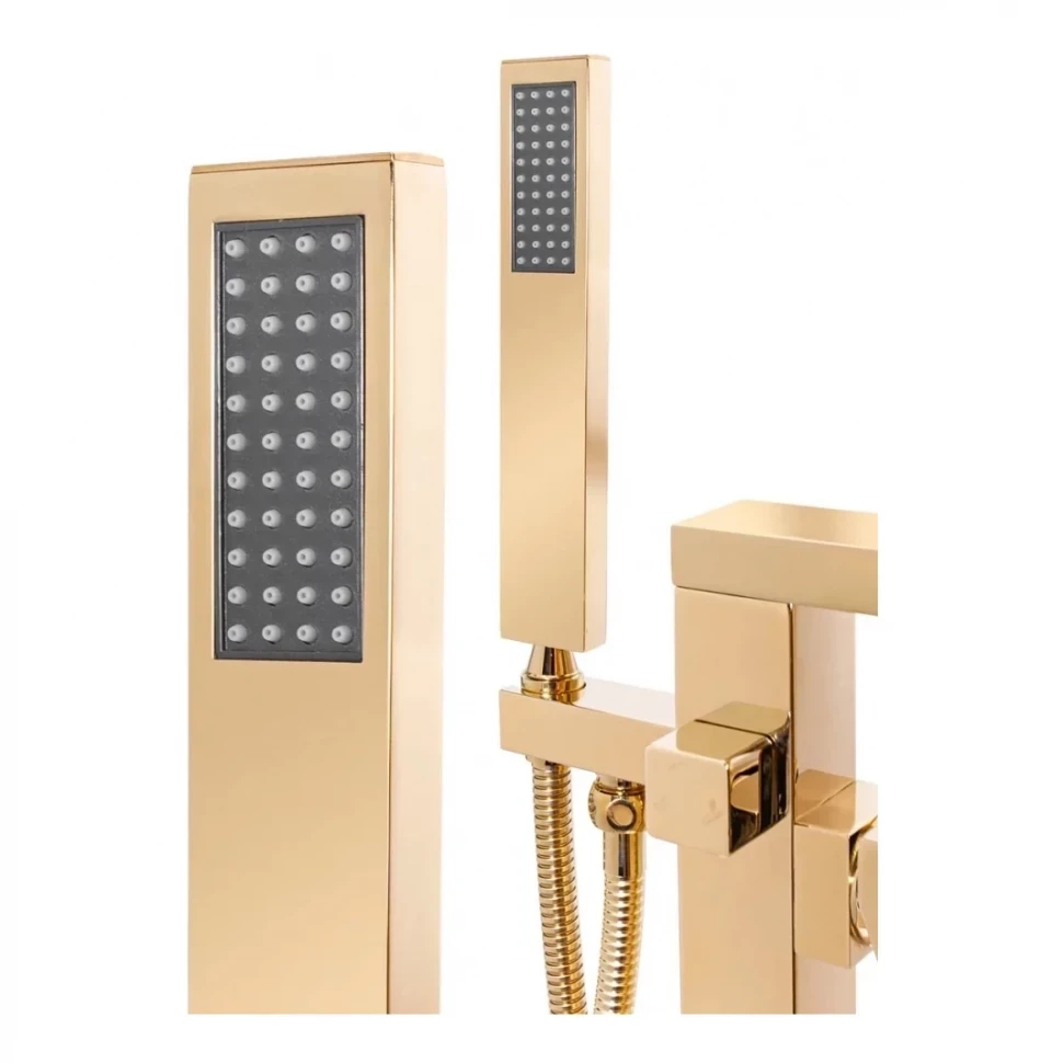 Смеситель напольный для ванны Grocenberg GB800, золото глянец