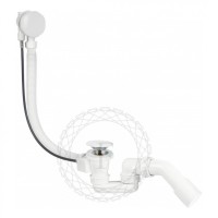 Сифон для ванны полуавтоматический FILARETE FL80, белый