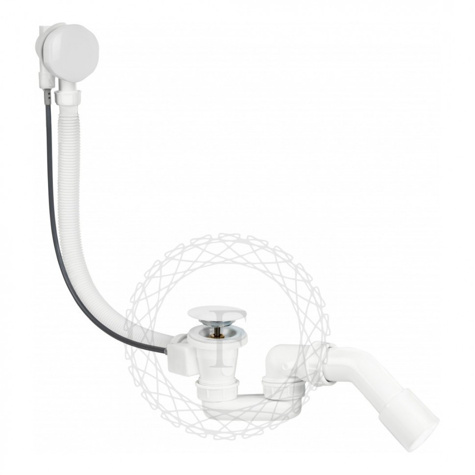 Сифон для ванны полуавтоматический FILARETE FL80, белый