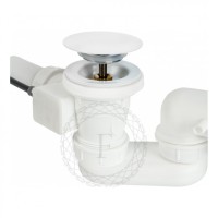 Сифон для ванны полуавтоматический FILARETE FL80, белый